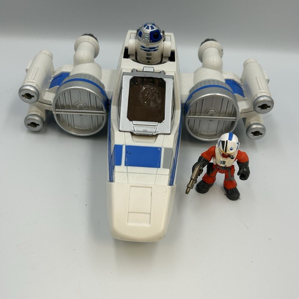 2015 Hasbro Star Wars Galactic Heroes Po Dameron's X Wing 10" W/R2D2 Figure